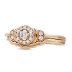 Rose Gold Halo Diamond Double Band ( 3ct tw dia )