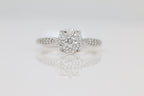 Cluster Diamond Ring in 14KT White Gold ( 0.63ct tw dia ))