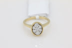 Diamond Cluster Bezel Set Ring in 14KT Yellow Gold ( 1.2ct tw dia )