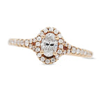 Oval Halo Diamond Ring in 14KT Rose Gold ( 3.4ct tw dia / 3.8 ctw )