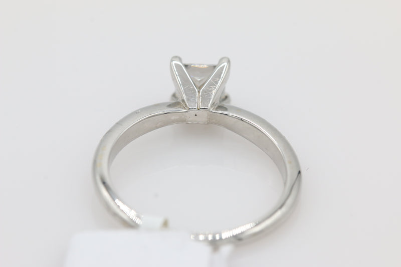 Diamond Solitaire Ring in 14KT White Gold ( 1.01ct tw dia )