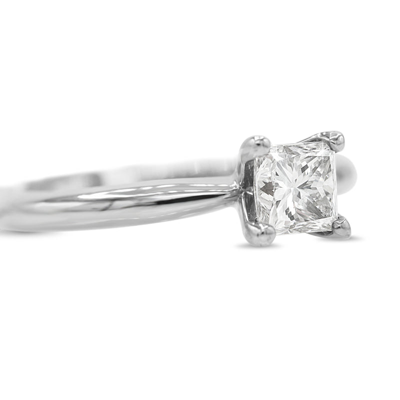 Diamond Solitaire Ring in 14KT White Gold ( 1.01ct tw dia )