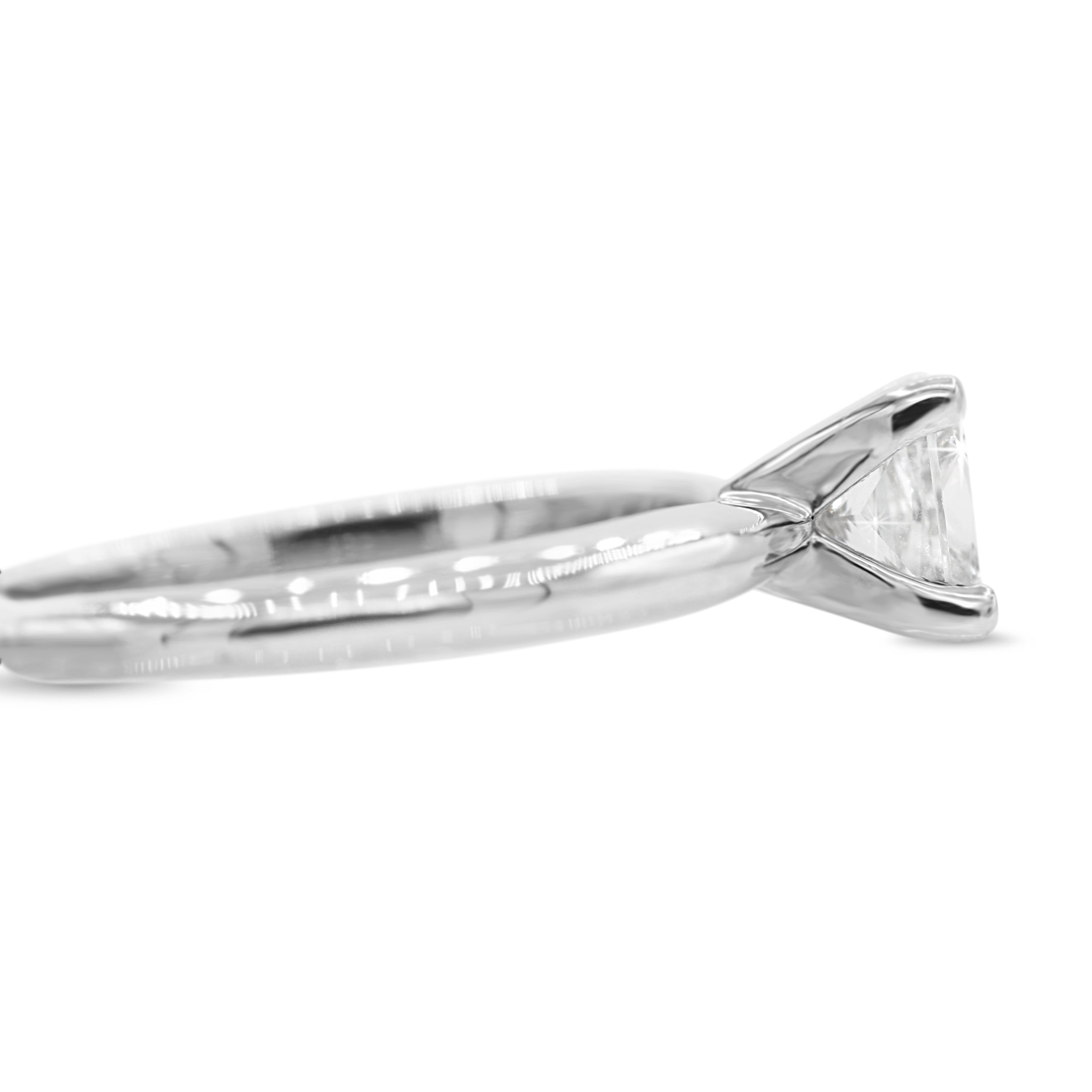 Diamond Solitaire Ring in 14KT White Gold ( 1.01ct tw dia )