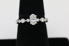 Oval Solitaire Diamond Ring in 14KT White Gold ( 0.91ct tw dia / 0.68ct Oval )