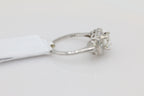 Vintage Inspired Diamond Ring with Baguette Accents in 14KT White Gold ( 0.97 center dia )