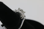 Vintage Inspired Diamond Ring with Baguette Accents in 14KT White Gold ( 0.97 center dia )