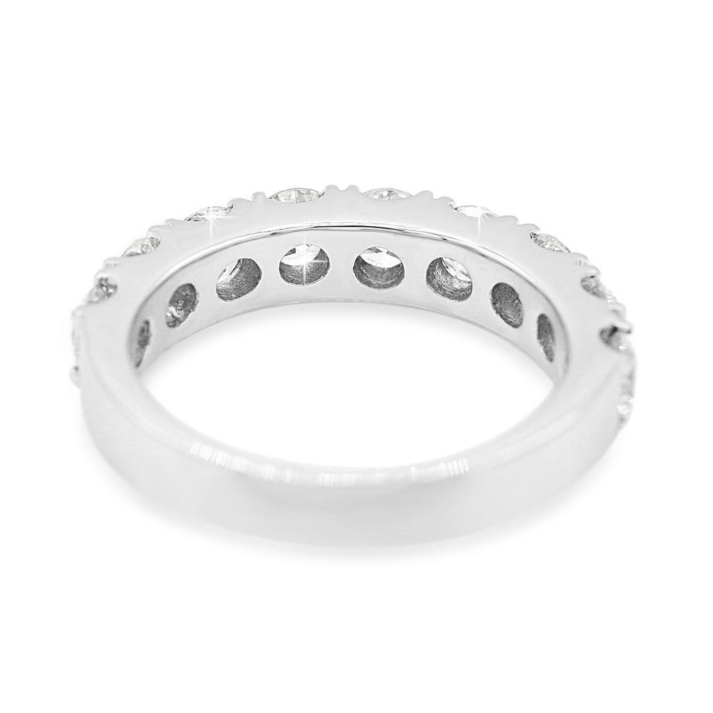 Prong Set Diamond Band Ring in 14KT White Gold ( 2ct dtw )