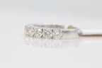 Prong Set Diamond Band Ring in 14KT White Gold ( 2ct dtw )
