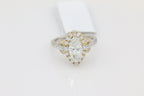 Diamond Marquise Halo Ring in 14KT White and Yellow Gold ( 2.21ct dtw / 1.55ct center )