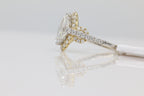 Diamond Marquise Halo Ring in 14KT White and Yellow Gold ( 2.21ct dtw / 1.55ct center )