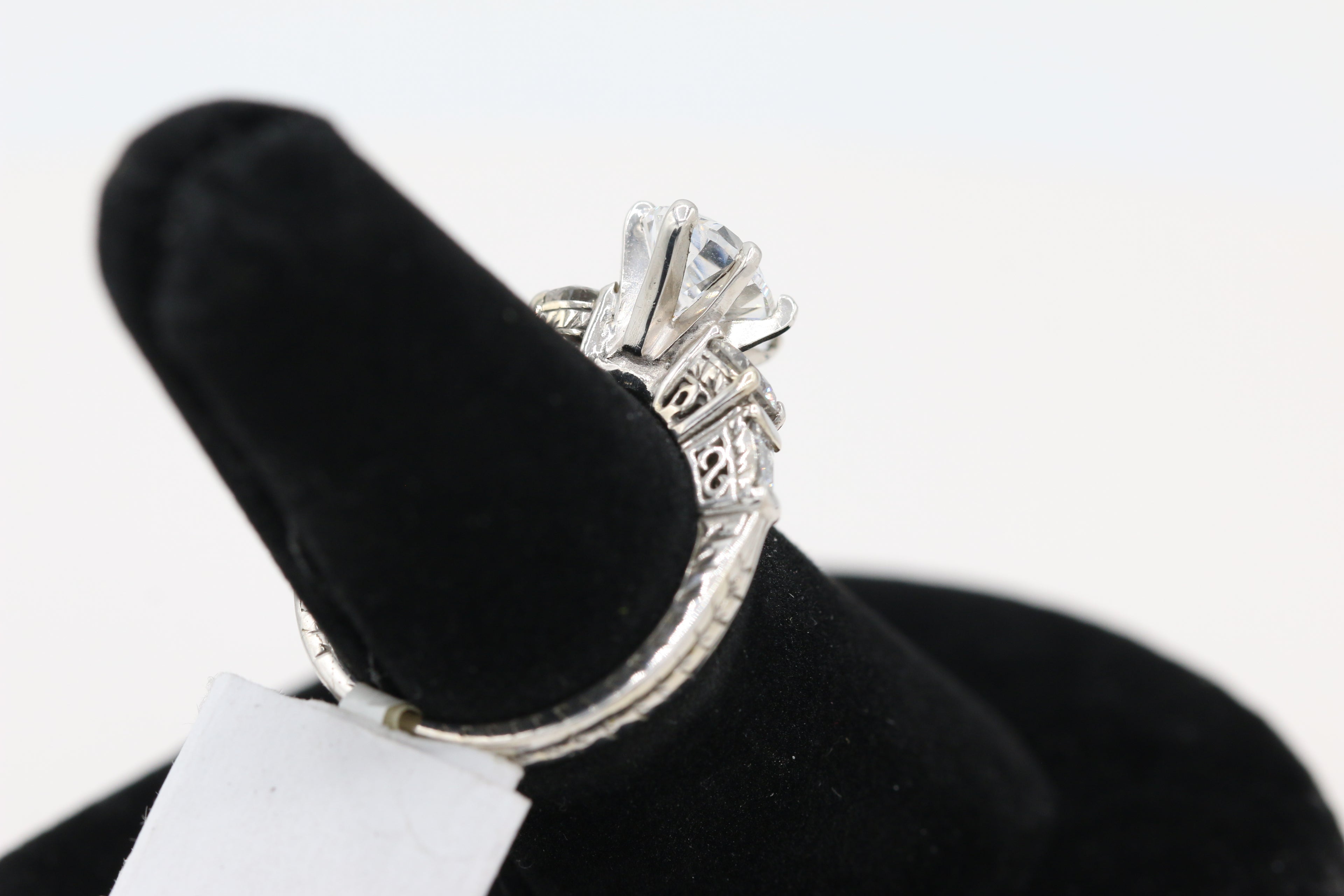 Diamond Pear Solitaire Ring in 14KT White Gold ( 2.17ct tw dia / 1.57ct Pear )
