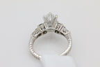 Diamond Pear Solitaire Ring in 14KT White Gold ( 2.17ct tw dia / 1.57ct Pear )