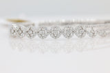 Assymetrical Diamond Bracelet in 14KT White Gold ( 1.71ct tw dia )