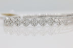 Assymetrical Diamond Bracelet in 14KT White Gold ( 1.71ct tw dia )