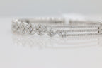 Assymetrical Diamond Bracelet in 14KT White Gold ( 1.71ct tw dia )