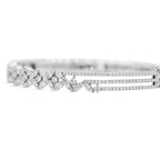 Assymetrical Diamond Bracelet in 14KT White Gold ( 1.71ct tw dia )
