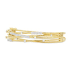 Crossover Diamond Bangle in 14KT Yellow Gold ( 0.49ct tw dia )