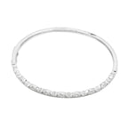 Scalloped Diamond Bangle in 14KT White Gold ( 1.29ct tw dia )