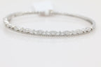 Scalloped Diamond Bangle in 14KT White Gold ( 1.29ct tw dia )