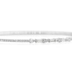 Exquisite Diamond Bangle in 14KT White Gold ( 0.56ct tw dia )
