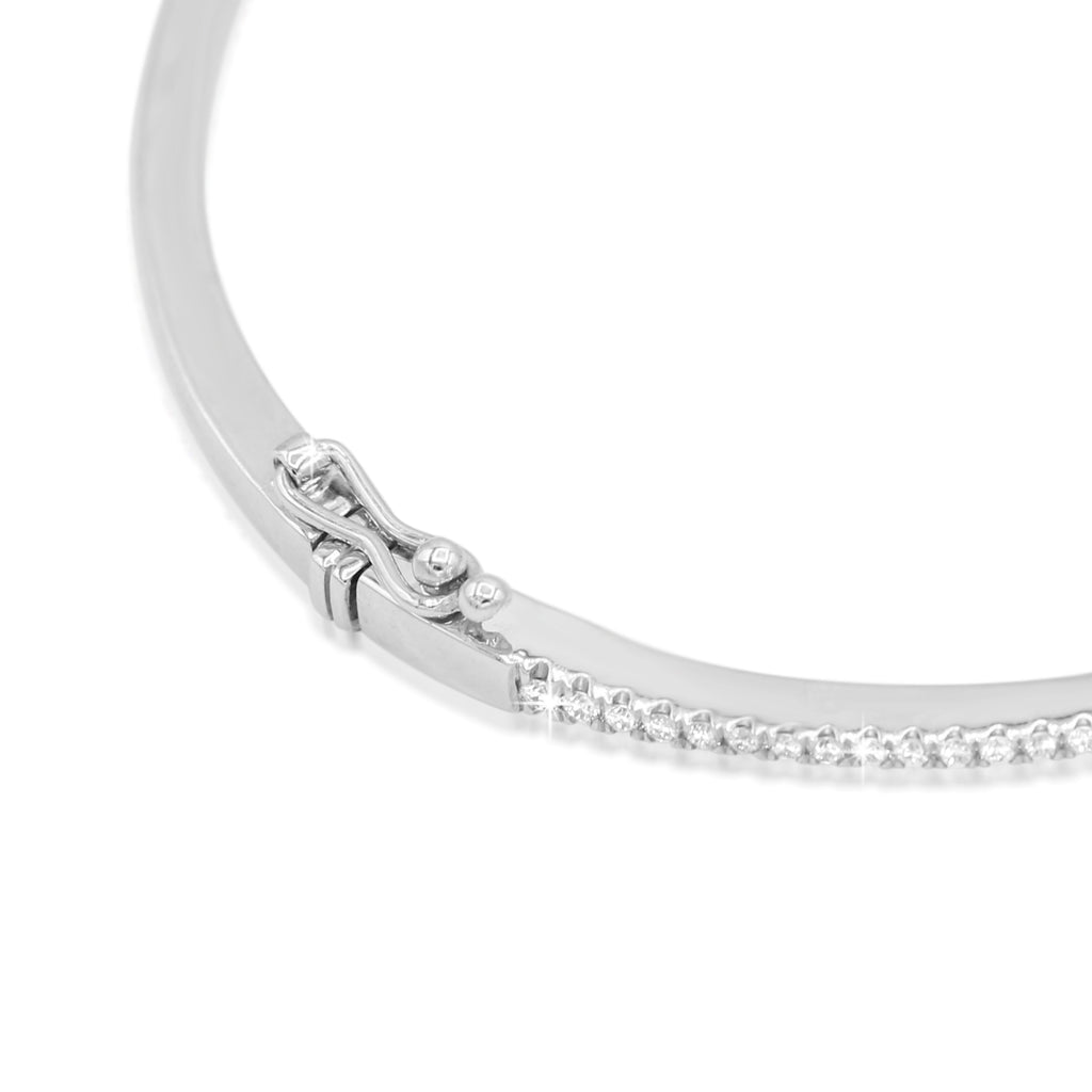 Exquisite Diamond Bangle in 14KT White Gold ( 0.56ct tw dia )