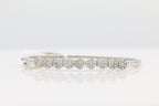 Cluster Floral Diamond Bangle in 14KT White Gold ( 3ct tw dia )