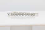 Cluster Floral Diamond Bangle in 14KT White Gold ( 3ct tw dia )
