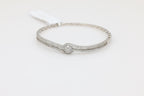 Swirl Baguette Cut Diamond Bangle in 14KT White Gold ( 2ct tw dia )