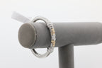Two-Toned Twisted Diamond Bangle in 14KT Yellow Gold and Sterling Silver ( 0.55ct tw dia )
