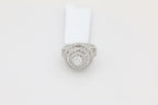 Triple Halo Diamond Ring in 14KT White Gold ( 1.32ct dtw / 0.53ct center )