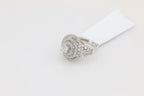 Triple Halo Diamond Ring in 14KT White Gold ( 1.32ct dtw / 0.53ct center )