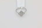 Diamond Cluster Ring in 14KT White Gold ( 0.11ct tw dia )