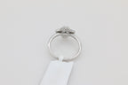 Diamond Cluster Ring in 14KT White Gold ( 0.11ct tw dia )