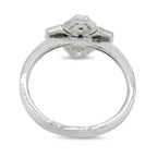 Diamond Cluster Ring in 14KT White Gold ( 0.11ct tw dia )