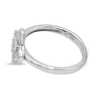 Diamond Cluster Ring in 14KT White Gold ( 0.11ct tw dia )
