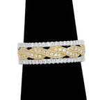 Twisted Diamond Band in 14KT Two Tone Gold ( 0.47ct tw dia )