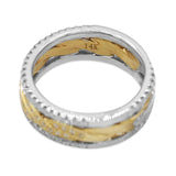 Twisted Diamond Band in 14KT Two Tone Gold ( 0.47ct tw dia )