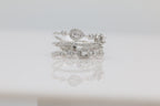 Diamond Multi Band Ring in 14KT White Gold ( 0.41ct dtw )