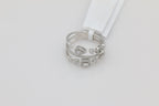 Diamond Multi Band Ring in 14KT White Gold ( 0.41ct dtw )