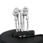 Diamond Multi Band Ring in 14KT White Gold ( 0.41ct dtw )
