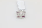 Diamond and Ruby Ring in 14KT White Gold ( 1.05ct dtw )
