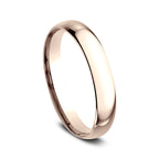 14K White Gold/Yellow Gold/Rose Gold 3mm Standard Comfort-Fit Wedding Ring