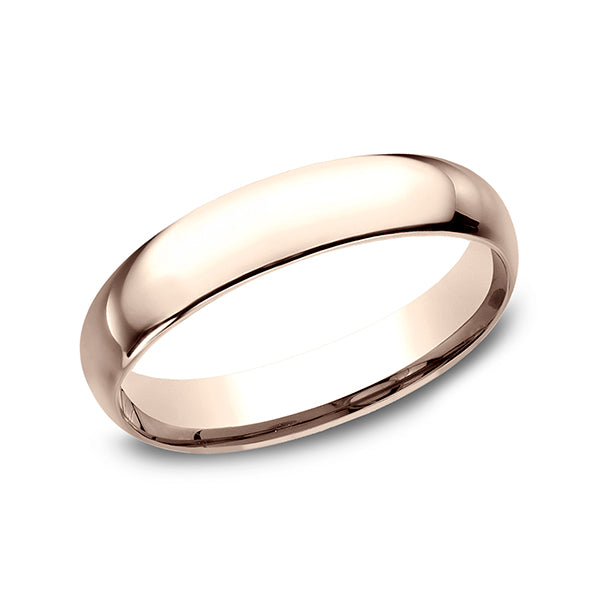 14K White Gold/Yellow Gold/Rose Gold 4mm Standard Comfort-Fit Wedding Ring