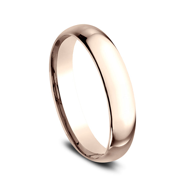 14K White Gold/Yellow Gold/Rose Gold 4mm Standard Comfort-Fit Wedding Ring