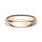 14K White Gold/Yellow Gold/Rose Gold 4mm Standard Comfort-Fit Wedding Ring