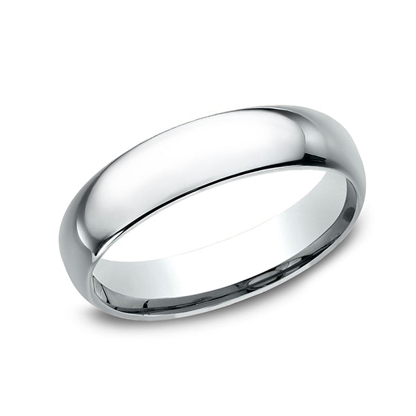 18K White Gold/Yellow Gold 5mm Standard Comfort-Fit Wedding Ring