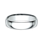 18K White Gold/Yellow Gold 5mm Standard Comfort-Fit Wedding Ring
