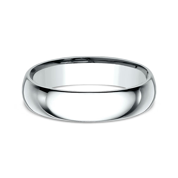 18K White Gold/Yellow Gold 5mm Standard Comfort-Fit Wedding Ring