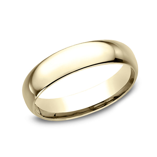 18K White Gold/Yellow Gold 5mm Standard Comfort-Fit Wedding Ring
