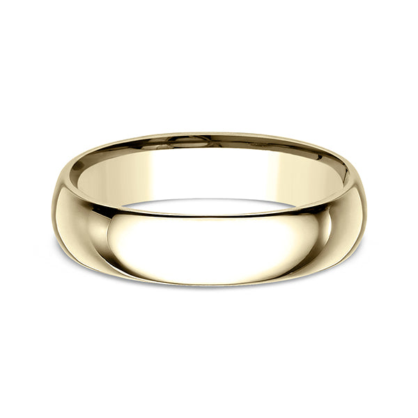 18K White Gold/Yellow Gold 5mm Standard Comfort-Fit Wedding Ring